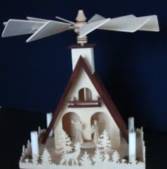 Weihnachtspyramide Pyramidenhaus klein